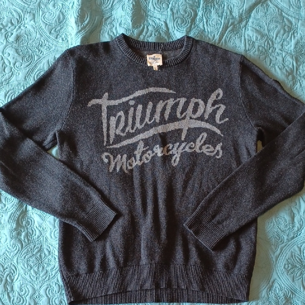 Triumph Men's Charcoal Crewneck Sweater